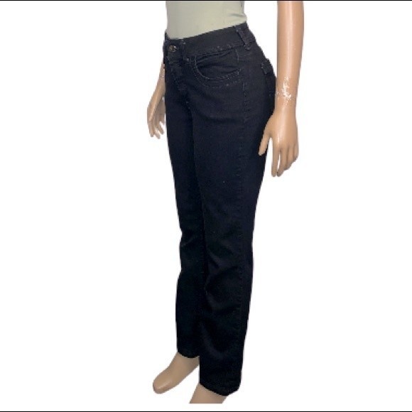 Rider by Lee Jean’s Black Straight-Leg stretchy size 10P - Picture 9 of 11